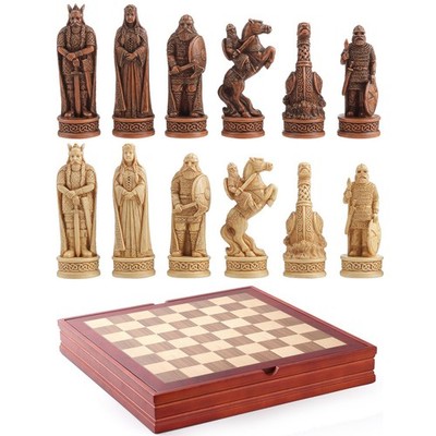 Veronese Design Viking Warriors Chess Set   Norse Mythology Themed Chess Pieces