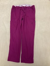 Koi Lindsey Stretch Scrub Pants Pink Womens Large Flaw