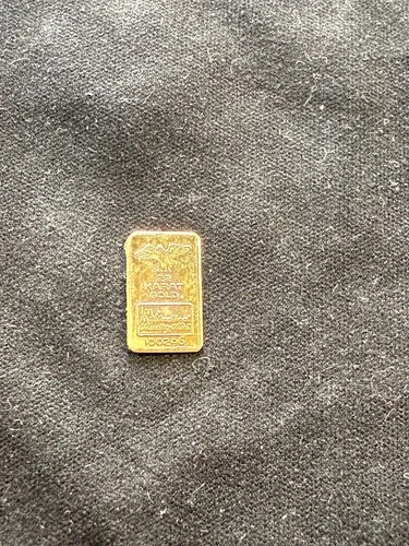 Vintage 22k Gold Bar International Monetary Mint * Eagle * 1/200th oz * Rare