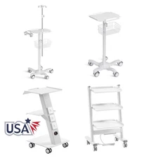 Medical Trolley Cart Mobile Instrument Tool with Built-in Socket/Basket