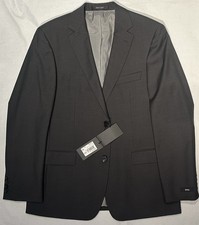 995 NEW HUGO BOSS BLACK LABEL SPORTCOAT JACKET 40R 40 R CHARCOAL SELF STRIPE