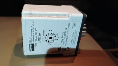 Dayton 6A855 Multifunction Time Delay Relay, Octal, Multi Function, 10