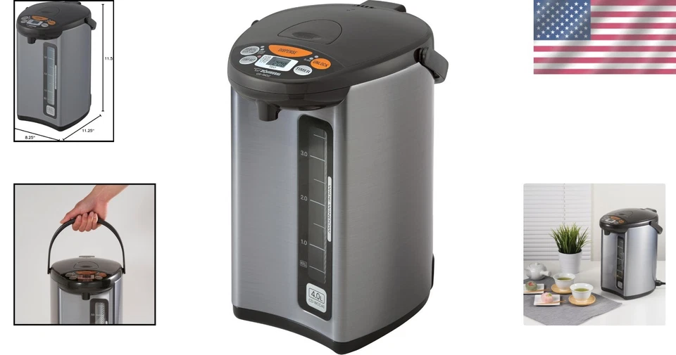 Water Boiler Warmer 4L Electric Thermostat Dispenser Cooler Stainless Steel - Image 2 of 4