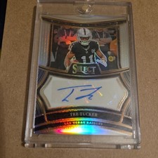 2024 Panini Select #SP-TTR Tre Tucker Auto Silver Prizm /399 Las Vegas Raiders