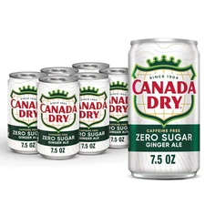 Diet Canada Dry Ginger Ale Soda, 7.5 Fl Oz Cans, 24 Pack