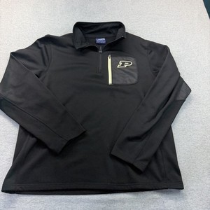 Purdue Boilermakers Pro Edge Quarter Zip Pullover Men's Black L