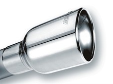 Borla Exhaust Tip - Universal 2.5 Inlet - 4 Single Round Rolled-edge Angle-c