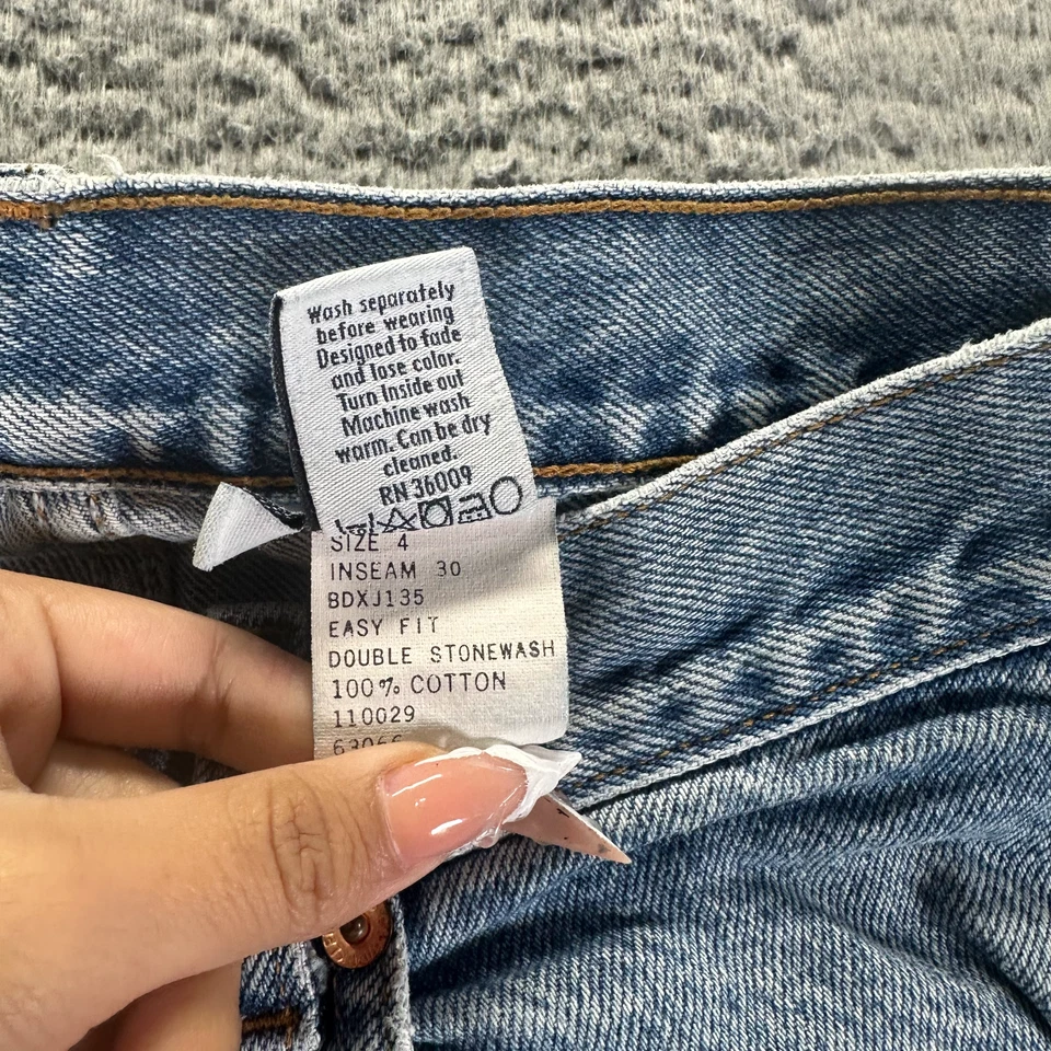 Vintage Calvin Klein Jeans Womens 4 Blue Cotton Denim Straight Faded Stonewash - Image 4 of 4