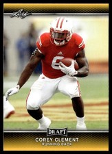 2017 Leaf Draft Corey Clement Wisconsin Badgers #15