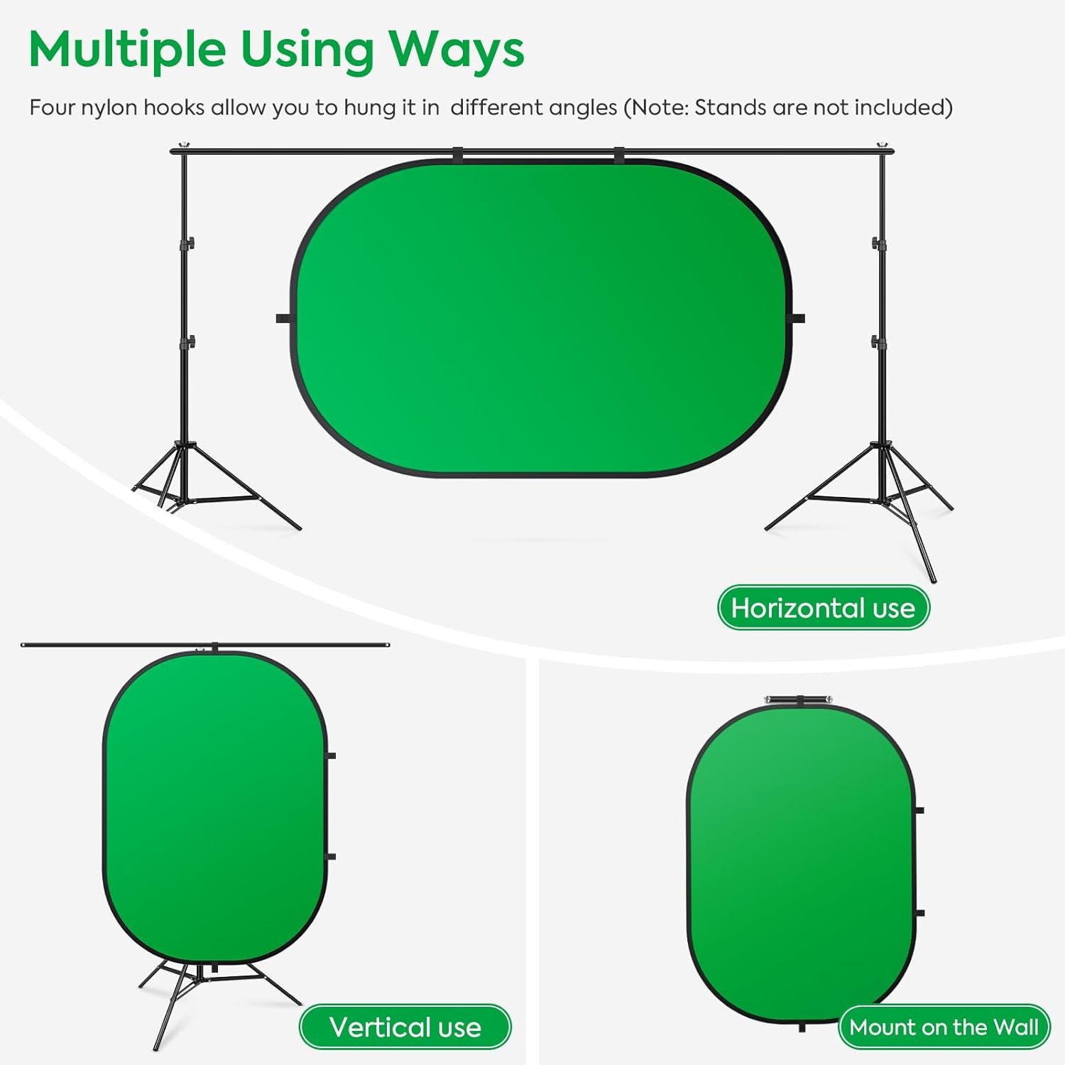 Toile fond verte bleue réversible Neewer pour studio YouTube et vlogging
