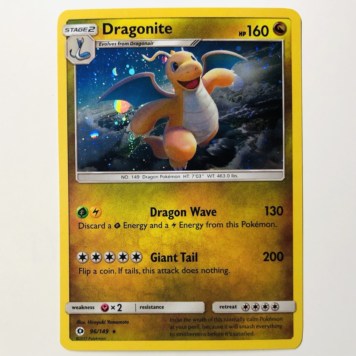 Dragonite 96/149 Cosmos Holo Exclusive Promo Pokémon Fart Swirl | eBay