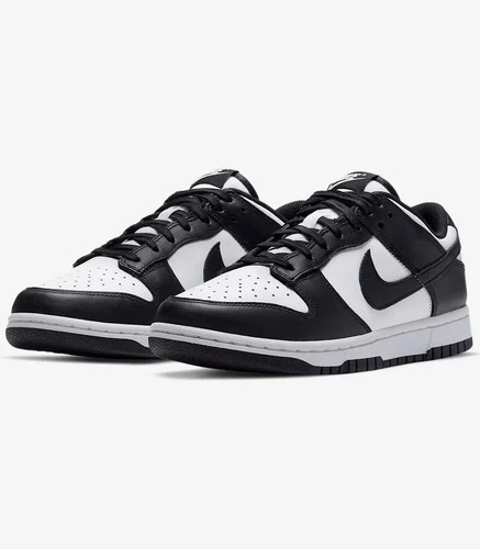NIB Nike Dunk Low Top Retro Panda Sneakers, Black/White, Sz. 6