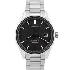 Tag Heuer Carrera 39mm Stainless Steel Black Automatic Watch WAR211A.BA0782