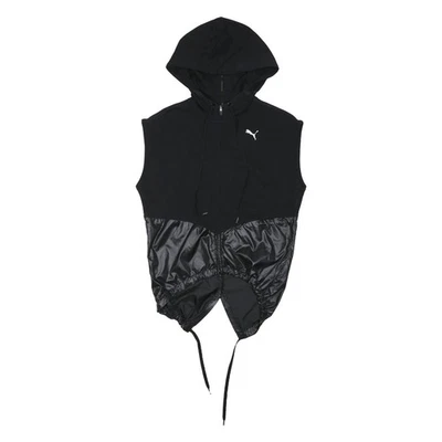PUMA Veste À Capuche Sans Manches Noire XS Mélange De Polyester Tenue Gym - Photo 1/4