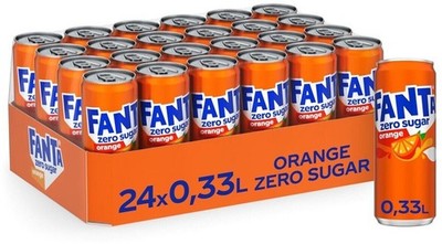 24x Fanta Orange Zero Sugar 0,33 l Dose inkl. Einweg-Pfand