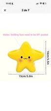 1pc Yellow Star Shaped Toothbrush Holder Cute Bathroom Organizer Stand - NEW