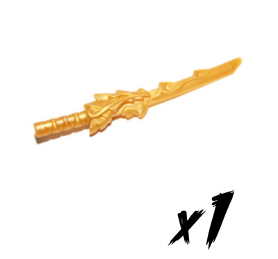 1x LEGO 93055   Blade Schwert Katana   pearl gold