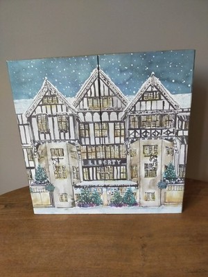 LIBERTY LONDON 2023 LEERER ADVENTSKALENDER ZUM NACHFÜLLEN VON DICKEM KARTENPAPIER IN SCHUBLADEN