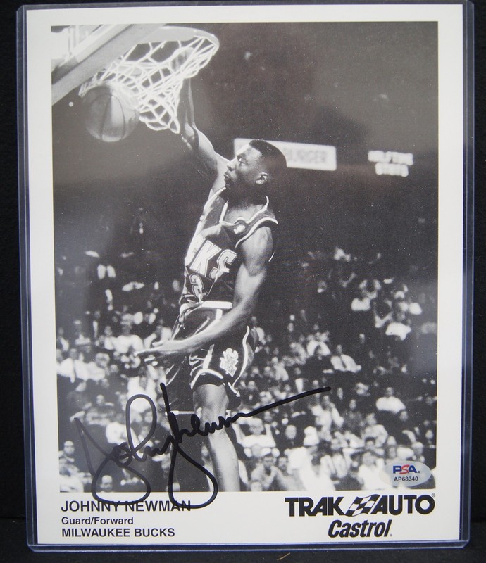 JOHNNY NEWMAN Autographed 8x10 Print PSA/DNA MILWAUKEE BUCKS