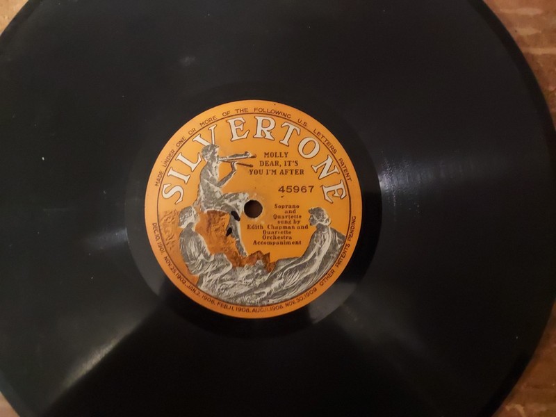 Earlier 1900s SILVERTONE  1-Sided 78/Edith Chapman-Soprano & Vocal Quartette..