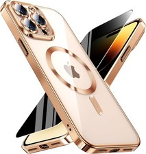 iPhone 14 Pro Max Case Magnetic Privacy Screen Protector Full Camera Cover Soft
