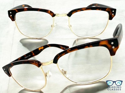 Men Classic Vintage Retro Style READING EYE GLASSES READERS Tortoise Frame +2.00