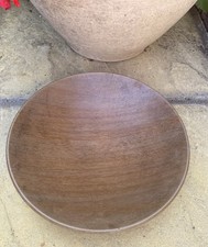 Mid Century Lanthe Wooden Teak? Fruit Bowl With Brass Coloured Feet