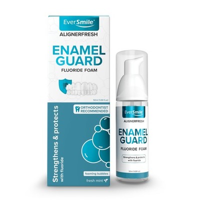 AlignerFresh Enamel Guard Fluoride Foam   Aligner & Retainer Cleaner/Whitener...