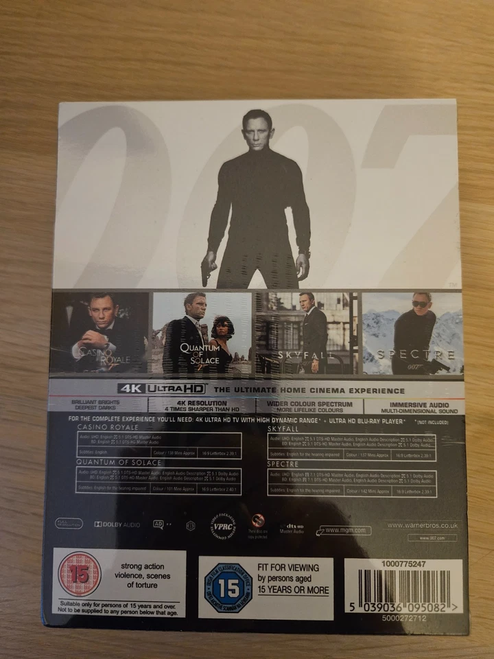 The Daniel Craig 007 - 4 Film Collection - 4K UHD + Blu-ray BRAND NEW & SEALED - Image 2 of 4