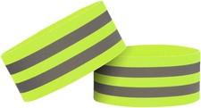 2 Pieces Reflective Bands Reflector Bands for Wrist, Arm, Ankle, Leg, High Visib
