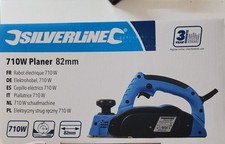 Silverline 710W Electric Planer 82mm Power Tool Woodworking Handheld Cutter