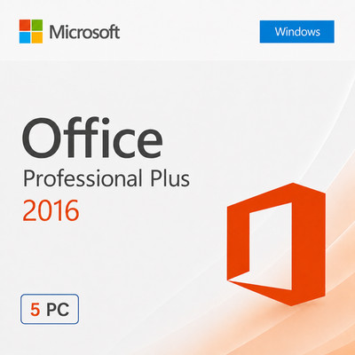 Office Profeesional Plus 2016 5 PC Retail Sealed Package