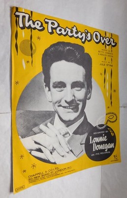 Lonnie Donegan The Party's Over sheet music 1956 Chappell & Co