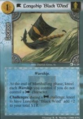 Longship ''Black Wind'' - Ice and Fire Premium Starter Decks - A Game of Thrones