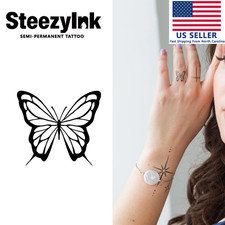 SteezyInk temporary tattoo Butterfly Whisper last upto 2 weeks 1 x 1 inch