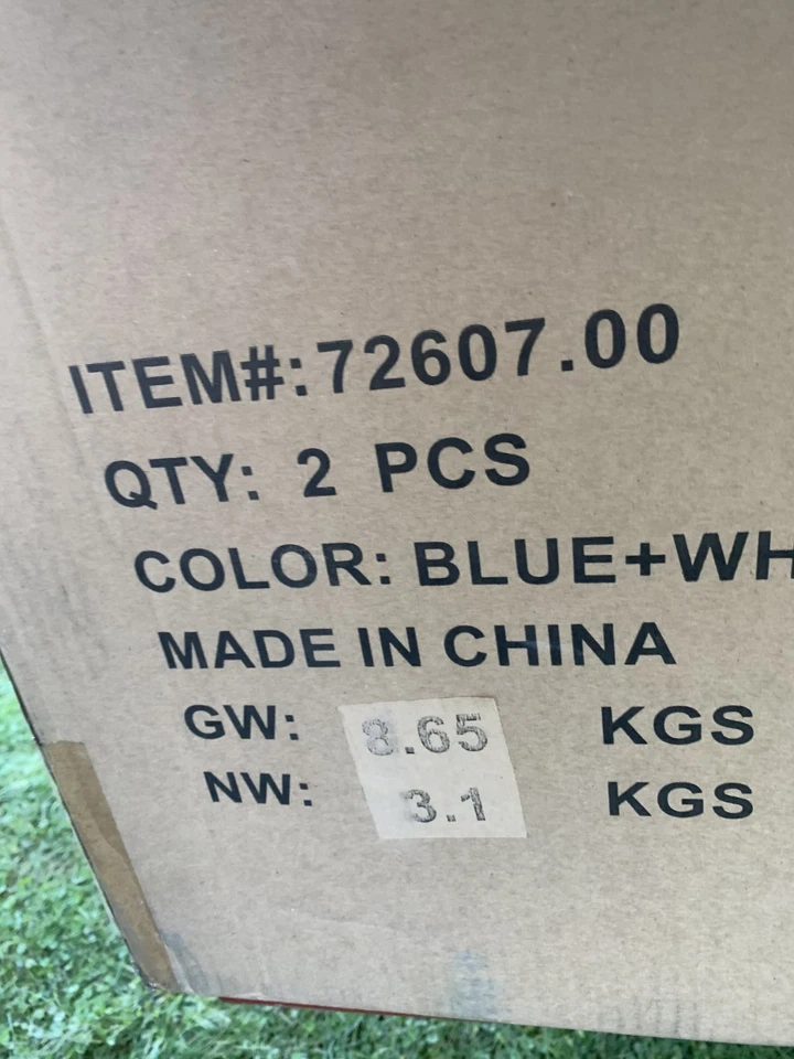 !Safavieh Navy and White and Light Brown Indoor/outdoor Stacking bar stool-2 - Image 4 of 4