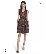 Women's Sleeveless Vince Camuto metallic jacquard fit-and-flare dress Size 12
