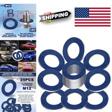 25-Piece M12 Oil Drain Plug Gasket Seal Crush Washer for Toyota Lexus Scion Cars