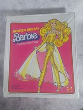 Golden Dream Barbie Fashion Doll Case By Mattel 1981 White Vinyl With Handle S