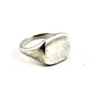 Men's Signet Ring Vintage 925 Silver  Aged Size R 1/2 50194