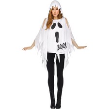 Fun World Adult Ghost Print Costume White