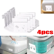 4Pcs Bed Sheet Holder with Lock Strips Keep Sheets Firm Tight Never to slippage