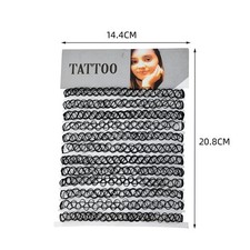 12pcs Rainbow Stretch Choker Creative Women Set Necklace Elastic Tattoo Vintage