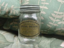 BOUTEILLE POT DE FRUITS VINTAGE DALLAS TEX TEX TEX TEX TX ÉTIQUETÉE PINTE CONDIMENT