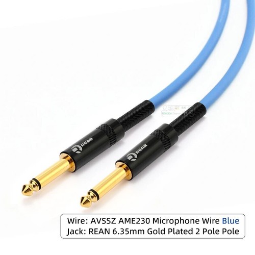 1 pieza TS jack 6,35 a 6,35 mm cable de micrófono audio mono a mono línea mezcladora hágalo usted mismo - Imagen 4 de 6