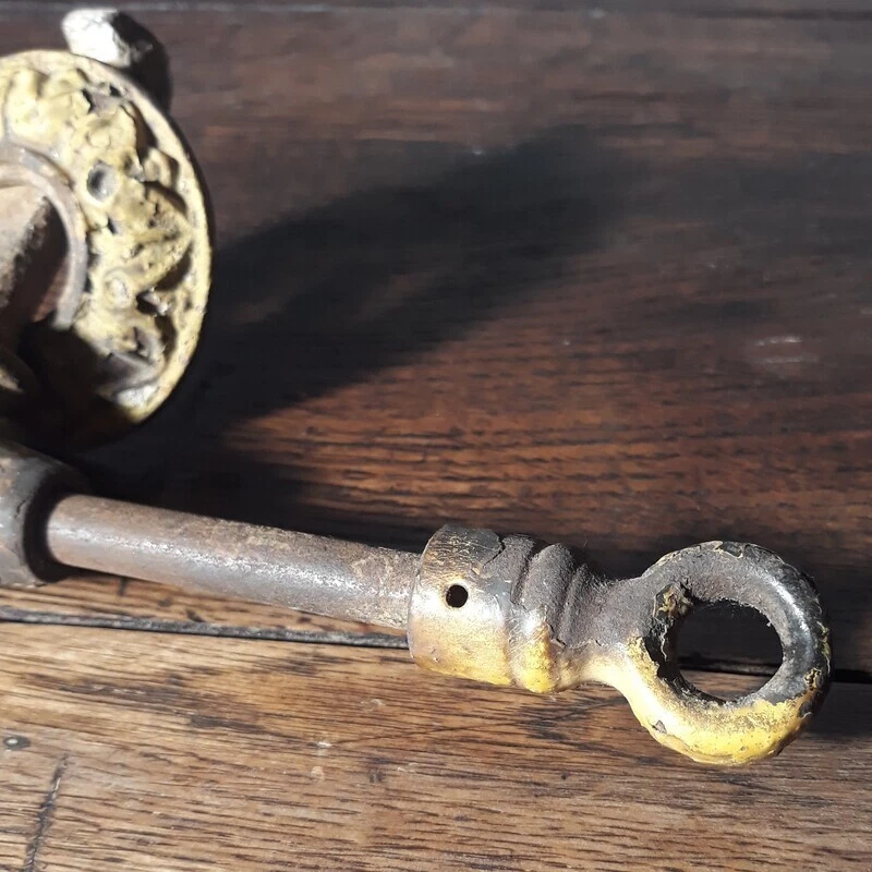 Tirette cloche sonnette fonte murale ancienne XIX° Cast iron bell puller old - Photo 4/4