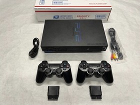 Working SONY PlayStation 2 Console PS2 Video Game System 2 Wireless Controllers