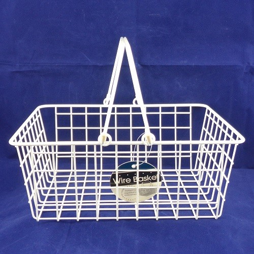 Cesta de alambre de vinilo mediana - blanca - Imagen 3 de 3