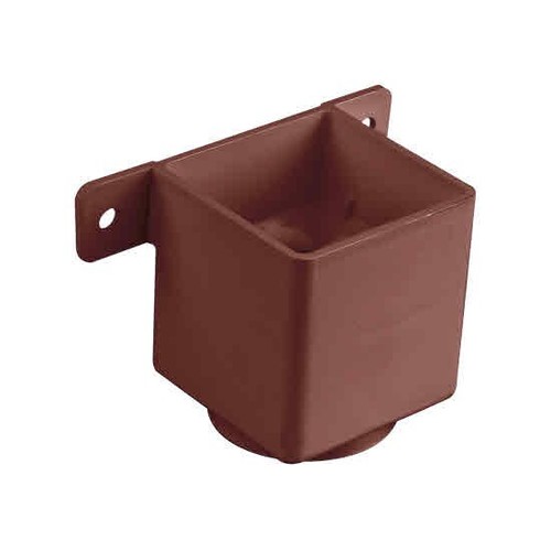 4T823N Osma Vierkantleitung Regenwasser Fallrohrverbinder 61 mm braun