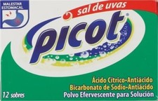 Sal de Uvas Picot, Effervescent Powder Solution, Antacid, 0.17 Oz, 1 Box of 12 A